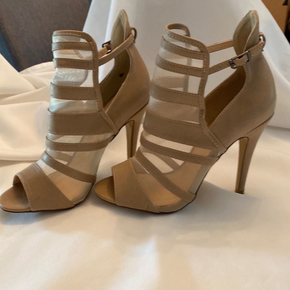 Shoes/tan/ mesh& leather